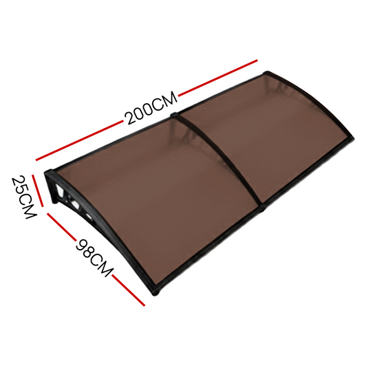 PORIYA Window Door Awning Outdoor Balcony Door Canopy Shelter Rain Cover Wind Shield