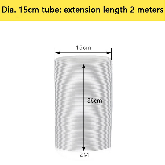 PORIYA 1.5/2/3M Flexible Exhaust Duct Ventilator Pipe Air Conditioner Vent Hose Duct