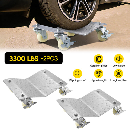 PORIYA Car Dolly Wheel Tire Moving 3ton (6600lbs) Heavy Duty Skate Auto Repair Jack