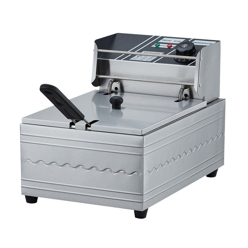 Load image into Gallery viewer, PORIYA Electric Deep Fryer 10L / 20L Commercial Bench Top Single Stainless Steel 2500W
