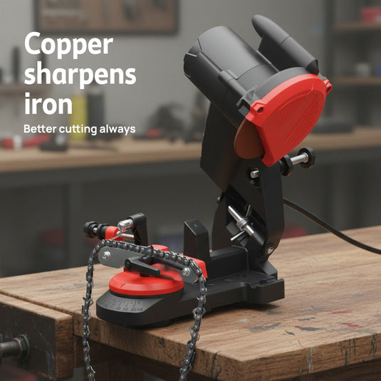 PORIYA Chainsaw Sharpener Electric Chain Blade Sharpening Saw Grinder Bench Tool