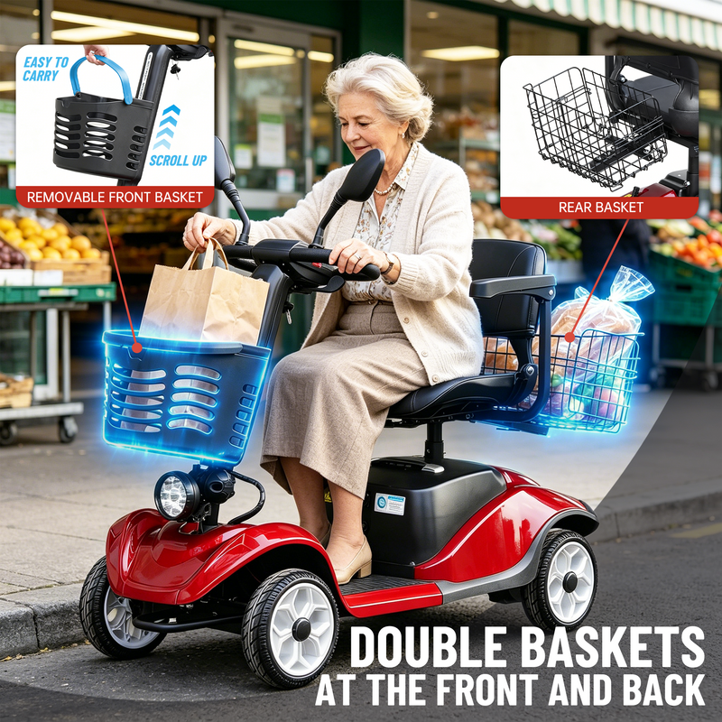 Load image into Gallery viewer, PORIYA Electric Mobility Scooter Electric Motorised Power Portable Folding 35KM Range
