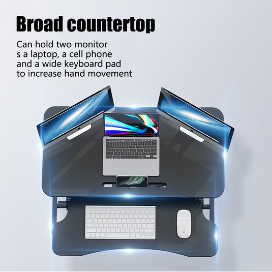 Standing Desk Laptop Riser Height Adjustable Stand Up Sit Stand Computer Shelf