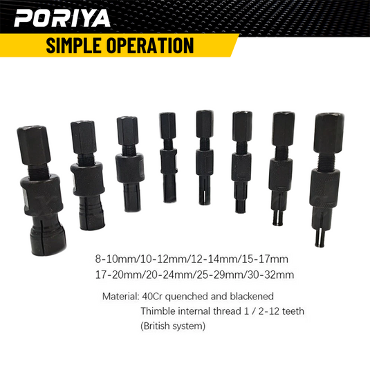 PORIYA 9pcs Inner Bearing Puller Set Slide Hammer Internal Blind Hole Remover Tool Kit