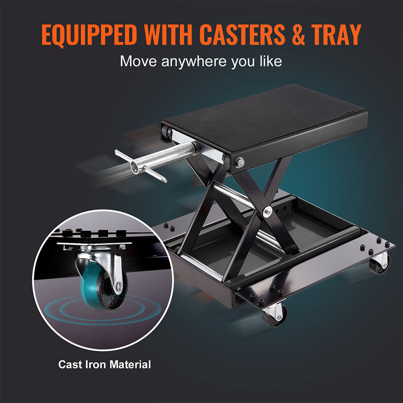 Load image into Gallery viewer, PORIYA 1100lb Motorcycle Scissor Lift Stand 500KG Motorbike Lift Working Bench ATV Jack
