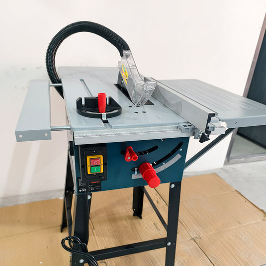 PORIYA Electric Table Saw 2000W 254mm Corded 10" Portable Bevel Adjustment