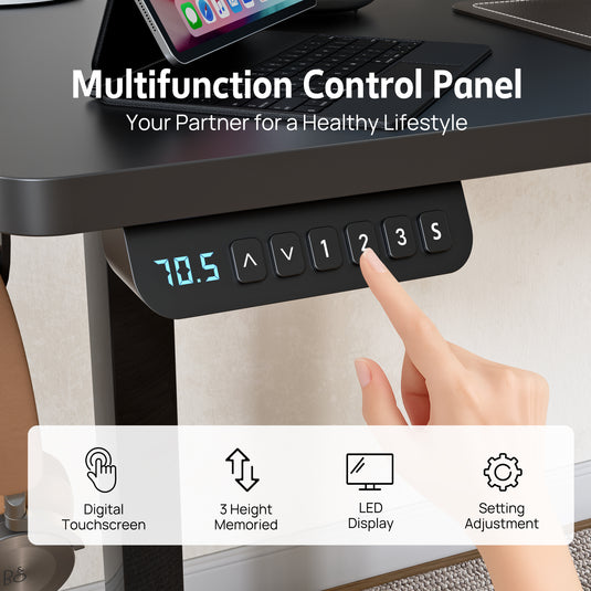 PORIYA 1.7M Electric Standing Desk Height Adjustable Home Office Computer Working Desk