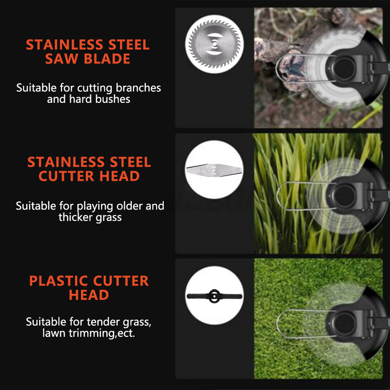 Load image into Gallery viewer, Cordless Electric Grass Trimmer Garden Lawn Cutter Brush Mower Whipper Snipper
