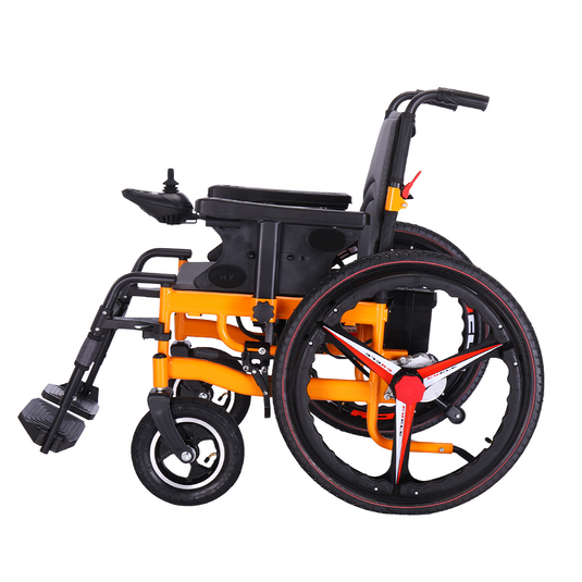 Electric Wheelchair Folding Long Range Motorised Foldable Long Range w/ Bag