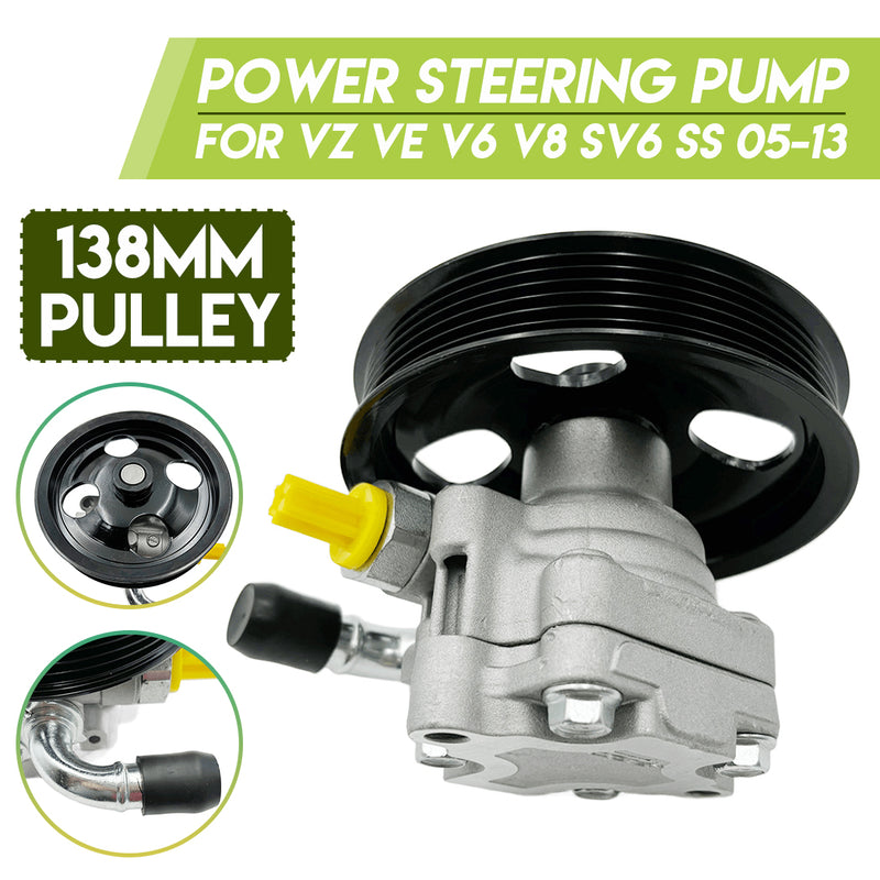 Load image into Gallery viewer, PORIYA Power Steering Pump &amp; 138MM Pulley For Holden Commodore VZ VE V6 V8 SV6 SS 05-13

