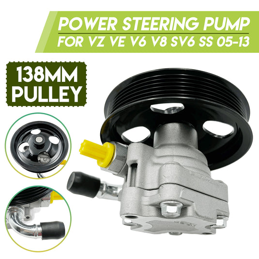 PORIYA Power Steering Pump & 138MM Pulley For Holden Commodore VZ VE V6 V8 SV6 SS 05-13