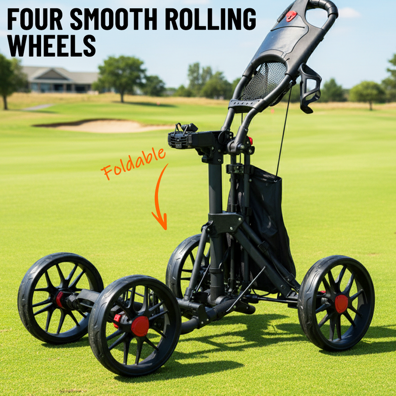 Load image into Gallery viewer, PORIYA Golf Buggy Foldable Trolley Golf Cart Wheels Umbrella Bottle Holder
