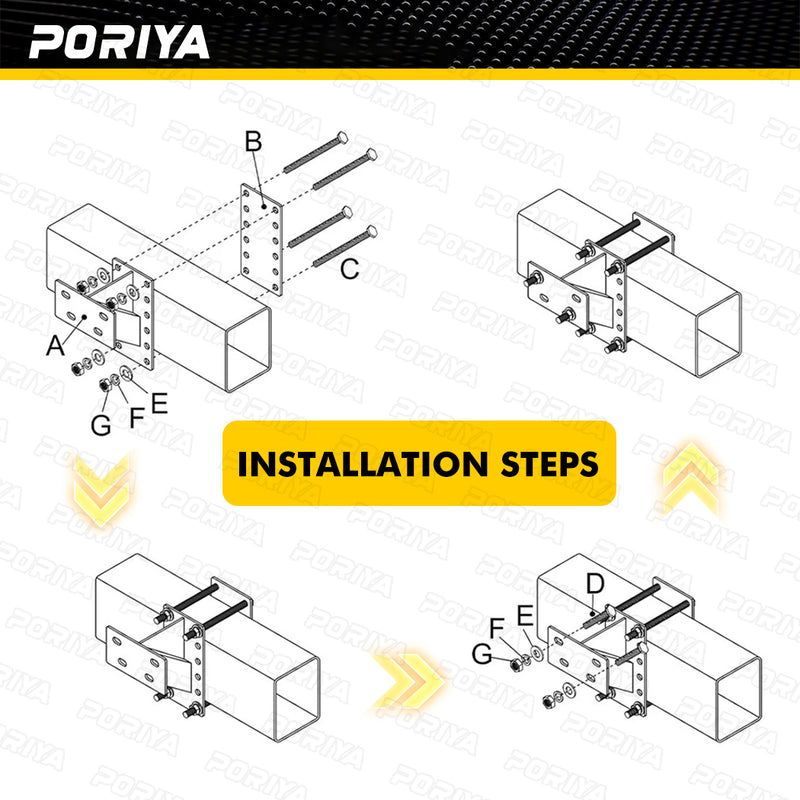 Load image into Gallery viewer, PORIYA Spare Wheel Carrier Bracket Tyre Holder For Trailer Caravan Boat 150 Lbs
