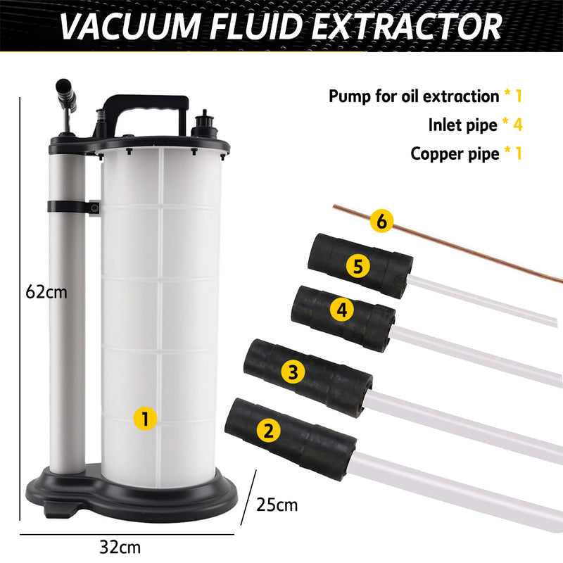 Load image into Gallery viewer, PORIYA 9L Waste Oil Fluid Suction Manual Extractor Pump Vacuum Fuel Car Boat Transfe
