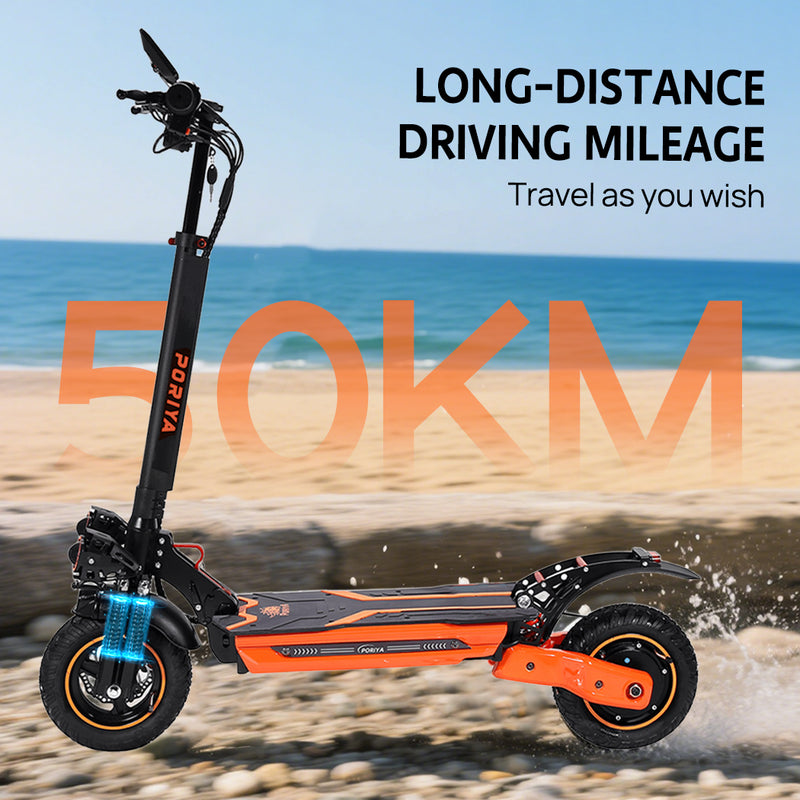 Load image into Gallery viewer, PORIYA 3000W Portable Electric Scooter 80KM/H Off Road Scooter Foldable E Bike
