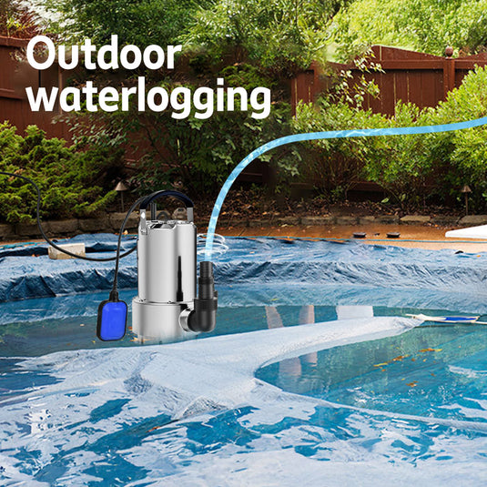 PORIYA 1800W / 750W Submersible Dirty Water Pump Sump Flooding Pond Clean Swimming Pool