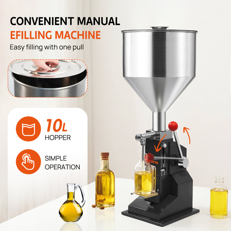 Load image into Gallery viewer, PORIYA Manual Liquid Filling Machine Paste Bottle Filler 5-100ml Adjustable

