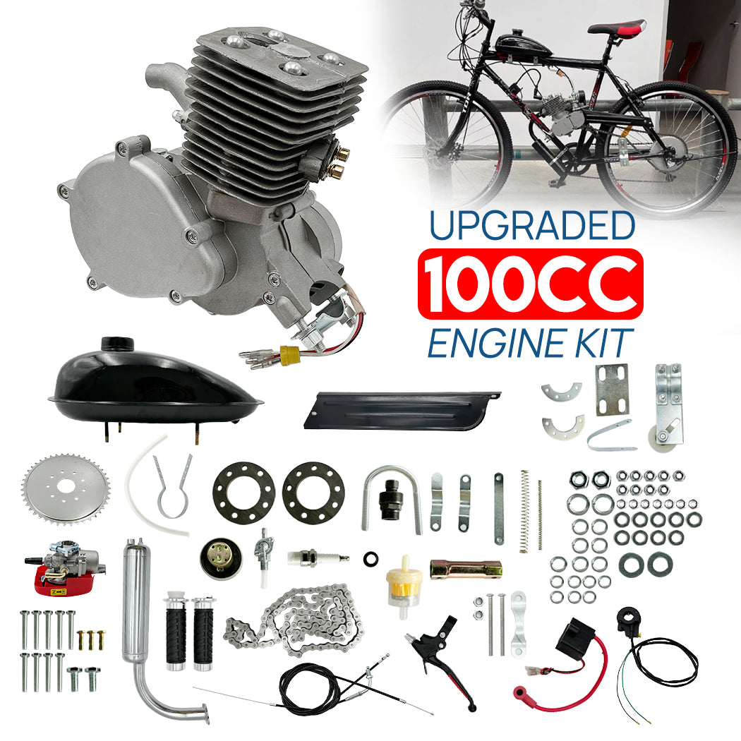 PORIYA 100CC 2 Stroke Bicycle Engine Motor Kit for Motorized Push Bike