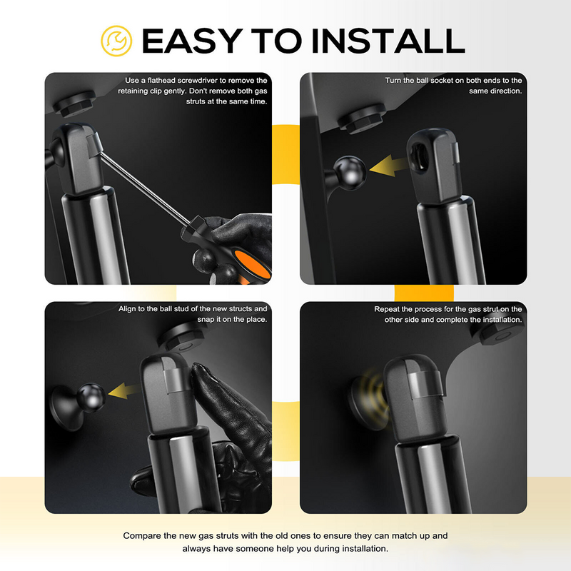 Load image into Gallery viewer, PORIYA x2 Tailgate Boot Gas Struts for Holden Commodore VT VX VY VZ With Spoiler Sedan
