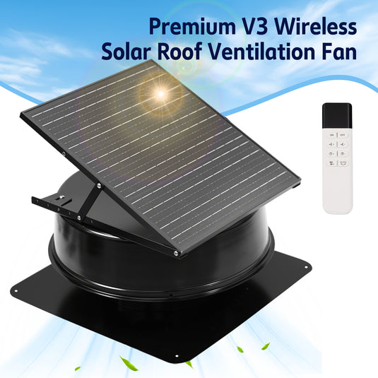 PORIYA Roof Solar Fan V3 Powered Exhaust Fan 42W 18VDC Whirlybird 2026 Model
