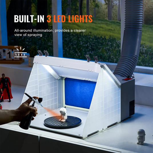 PORIYA Airbrush Spray Booth Portable Hobby Airbrush Paint Spray Booth for Models