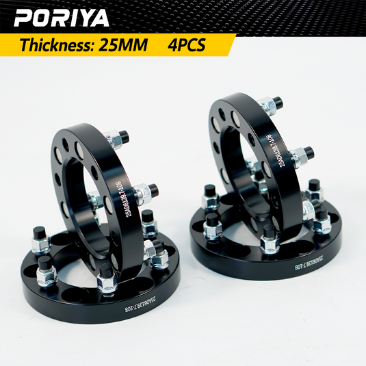PORIYA 25mm 6 Stud 6x139.7 M12x1.5 Wheel Spacers for Toyota Hilux Pajero Triton Ranger