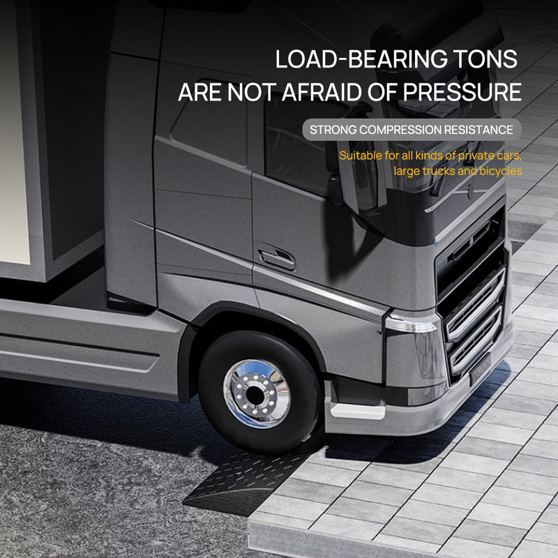 Load image into Gallery viewer, PORIYA Heavy Duty Rubber Curb Ramp 100x30x10cm Heavy Duty Kerb Driveway Threshold Ramp
