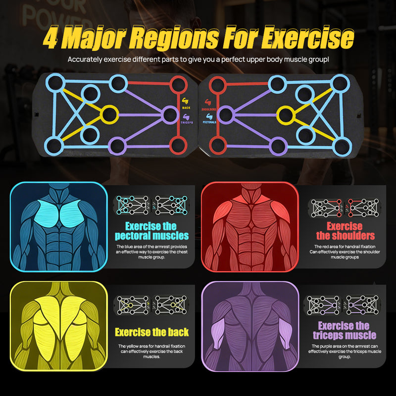 Load image into Gallery viewer, PORIYA Foldable Push Up Board Multi-Position Home Gym Fitness Workout Pushup Stand

