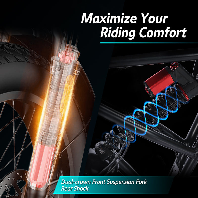 Load image into Gallery viewer, PORIYA 2000W 80KM 60KM/H Electric Bike Mountain Bicycle E-Bike 20“ off Road Traveling
