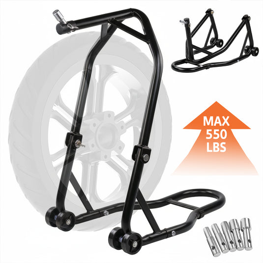PORIYA Heavy Duty Motorcycle Front Head Stock Stand Motorbike Wheel Lift Headstock