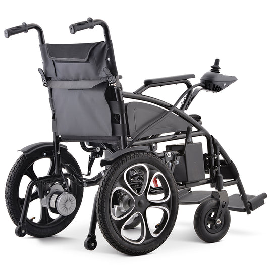Electric Wheelchair Folding Long Range Lithium Power Motorised Foldable w/ Bag