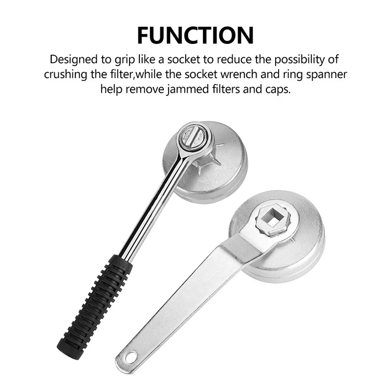 Load image into Gallery viewer, PORIYA 23-Piece Aluminium Oil Filter Wrench cup Removal Socket Remover Tool Set Kit
