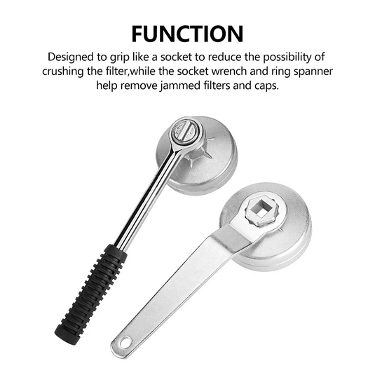 PORIYA 23-Piece Aluminium Oil Filter Wrench cup Removal Socket Remover Tool Set Kit