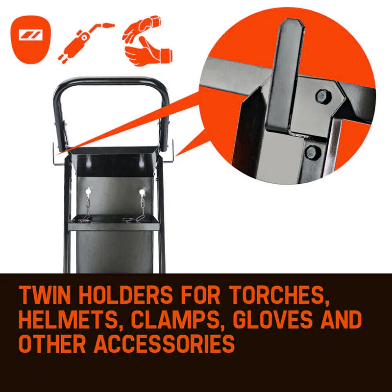 Load image into Gallery viewer, PORIYA Welding Cart Trolley MIG TIG ARC MMA Welder Plasma Cutter Storage Bench
