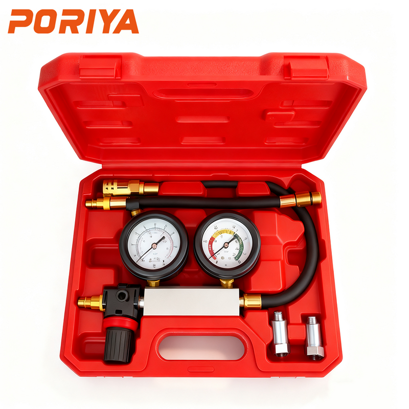 Load image into Gallery viewer, PORIYA Cylinder Leakage Detector Tester Kit Petrol Engin Cylinder Leak Down Tester Kit
