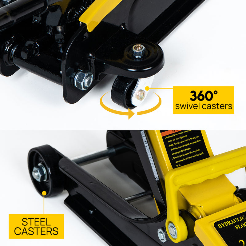 Load image into Gallery viewer, PORIYA Low Profile Floor Jack 2.5 Ton Heavy Steel Single Piston Hydraulic Pump
