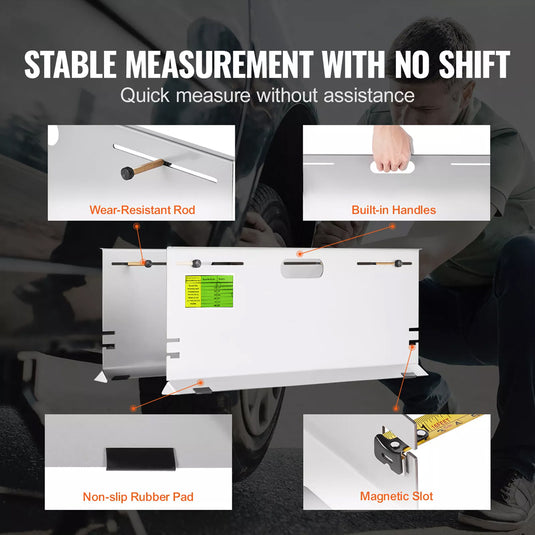 PORIYA Wheel Alignment Tool Toe Plates Accurate Measure Tape And Conversion Chart AU