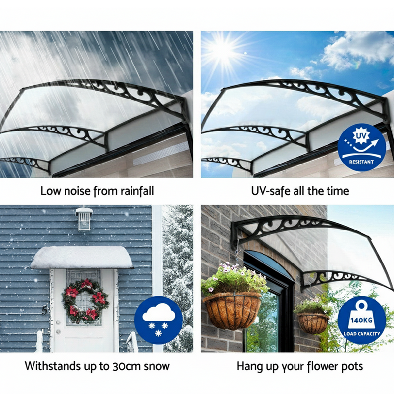 Load image into Gallery viewer, PORIYA Window Door Awning Outdoor Balcony Door Canopy Shelter Rain Cover Wind Shield
