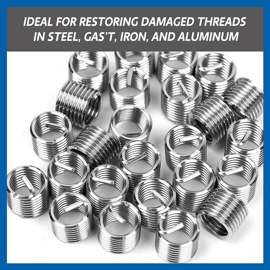 PORIYA Metric Thread Repair Insert Kit Helicoil Coil Tool M5/M6/M8/M10/M12 131/338pcs