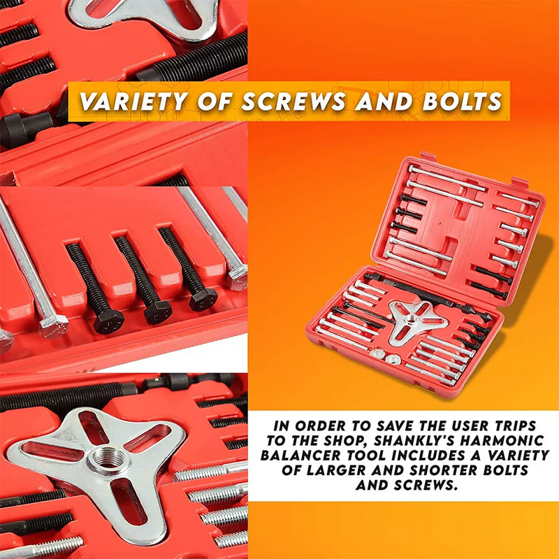 Load image into Gallery viewer, PORIYA 47pcs Harmonic Balancer Kit Set Gear Puller Pulley Steering Wheel Removal Tool
