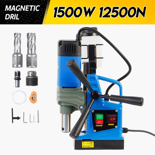 PORIYA Magnetic Drill 1450W 12500N Portable Mag Drill Press 850RPM