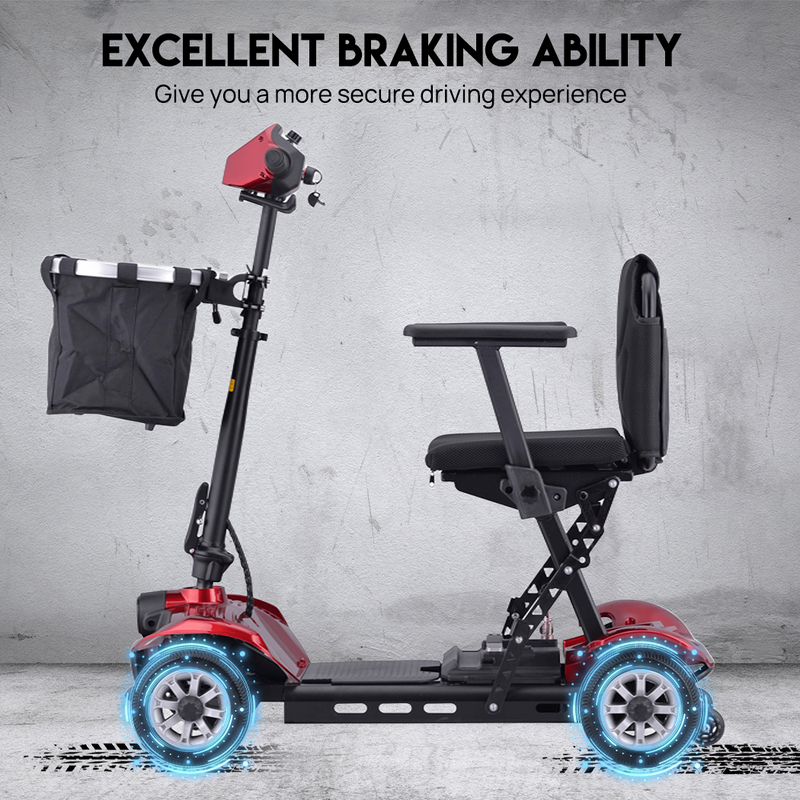 Load image into Gallery viewer, Portable Electric Mobility Scooter Motorised 4 Wheel Folding Scooter 35KM Range
