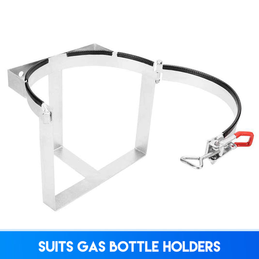 PORIYA 4.5KG/9KG Gas Bottle Holder Steel Galvanized Lockable Camper Trailer Caravan 4WD