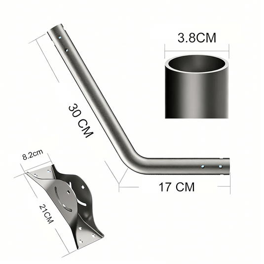 PORIYA Starlink Gen 3 Mounting Kit Outdoor 360° Adjustable Wall/Roof Iron Pole Mount