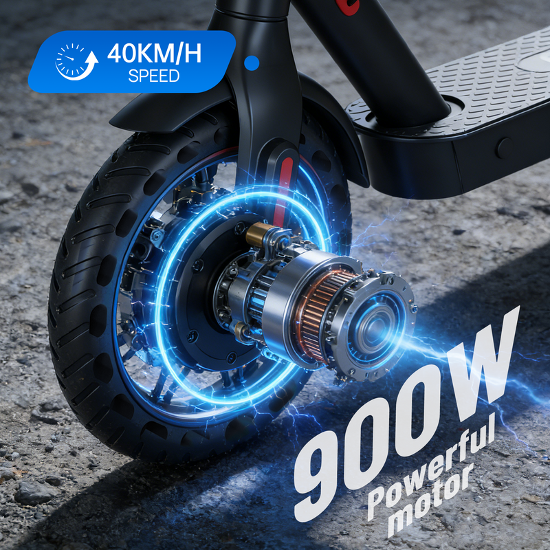 Load image into Gallery viewer, PORIYA Electric Scooter Adult 900W 40KM/H 50KM Foldable Portable Travel E Bike w/ APP
