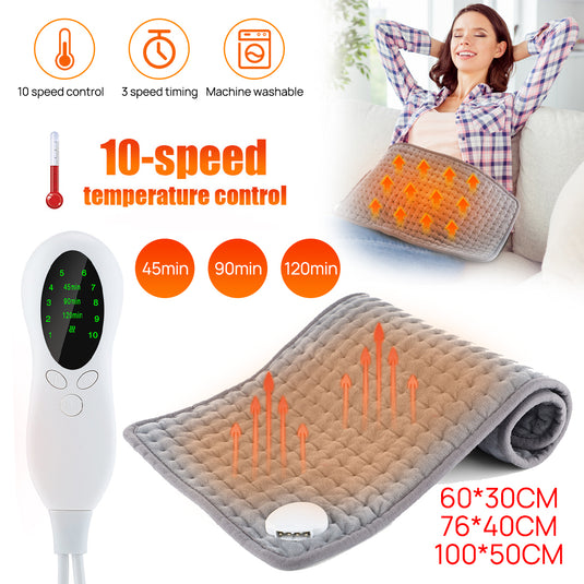 PORIYA 3 Sizes Electric Heating Pad Therapy Warmer Mat Neck Shoulder Back Pain Relief