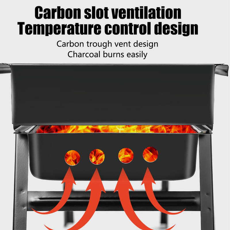 Load image into Gallery viewer, PORIYA Charcoal BBQ Grill Portable Smoker Barbecue Outdoor Foldable Camping Set AU
