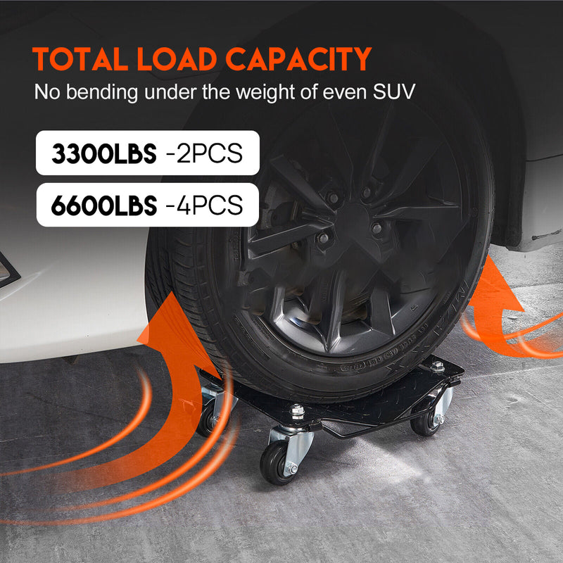 Load image into Gallery viewer, PORIYA Car Dolly Wheel Tire Moving 3ton (6600lbs) Heavy Duty Skate Auto Repair Jack
