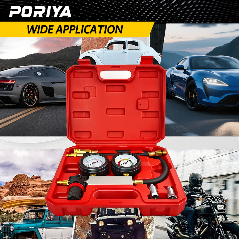 Load image into Gallery viewer, PORIYA Cylinder Leakage Detector Tester Kit Petrol Engin Cylinder Leak Down Tester Kit
