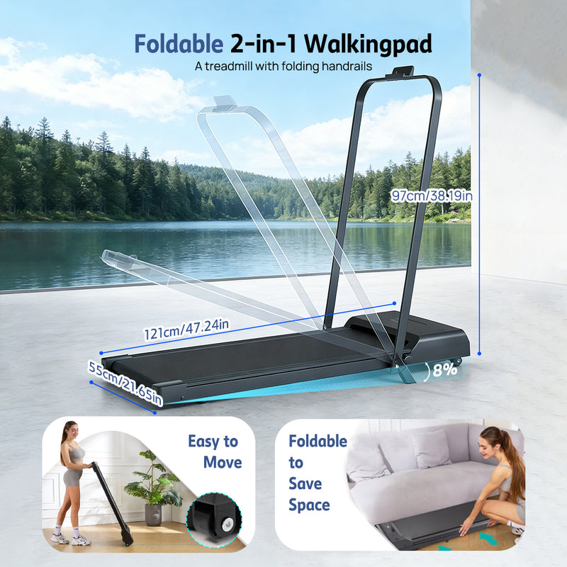 Load image into Gallery viewer, PORIYA Electric Quiet Under Desk Treadmill for Home Gym Fitness Remote Control
